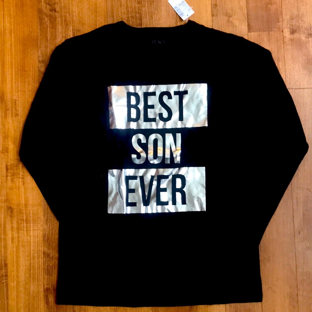 NWT Boys Children’s Place Long sleeve black tee.